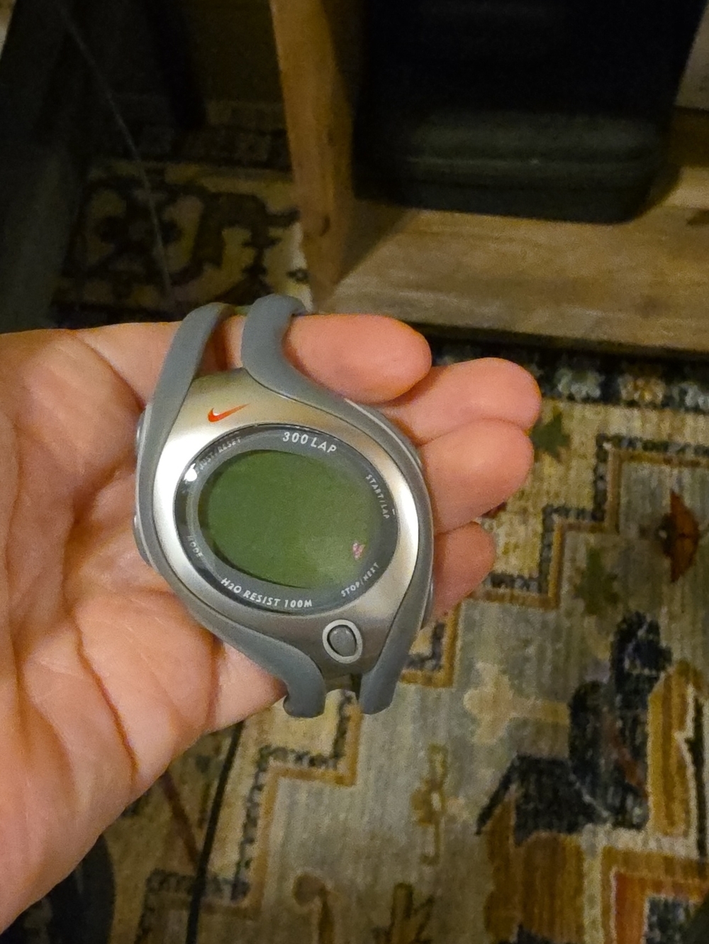 Vintage Nike Triax Speed 300 Lap Digital Sports Watch Grey Y2K